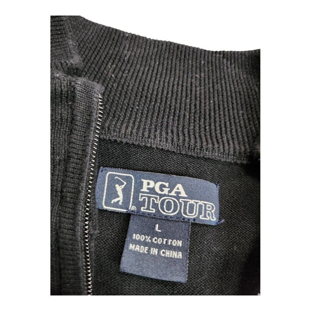 NWOT PGA Tour | Golf Vest | Men's Large | Black 1/4 Zipper - Picture 11 of 11